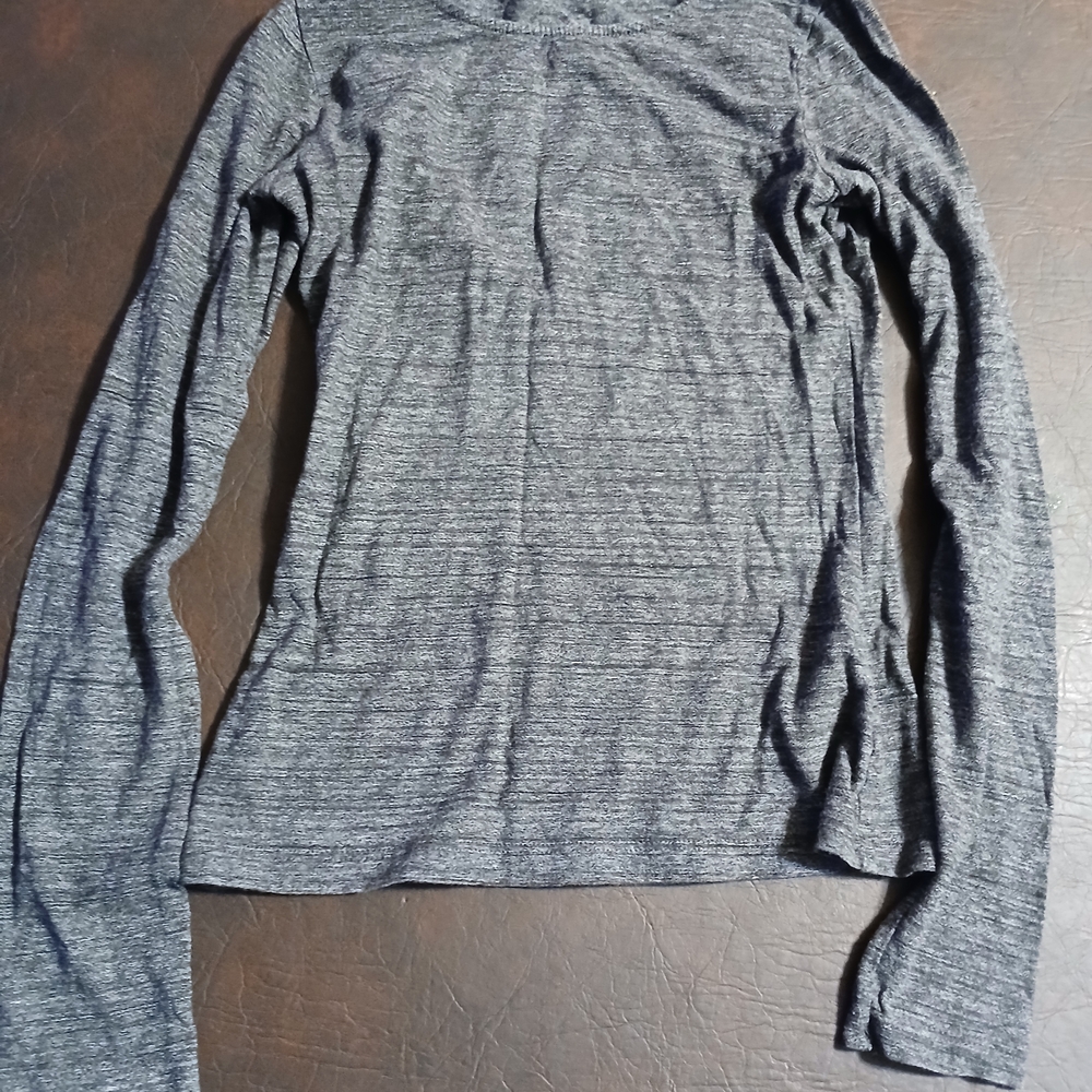 Gray Long Sleeve Top